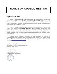 NOTICE OF A PUBLIC MEETING - Harris County's New Web Site!