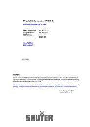 Produktinformation PI 29.3 - Sauter Feinmechanik GmbH