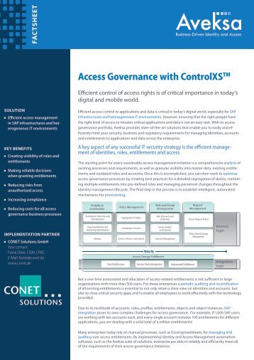 Access Governance with ControlXSTM - CONET Group