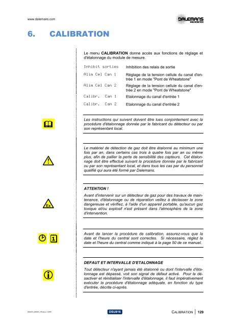 DSU816 - Dalemans Gas Detection