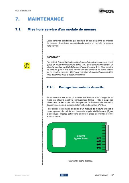 DSU816 - Dalemans Gas Detection