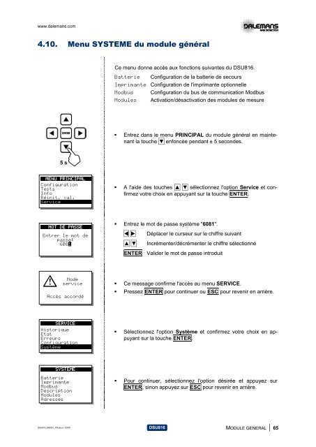 DSU816 - Dalemans Gas Detection