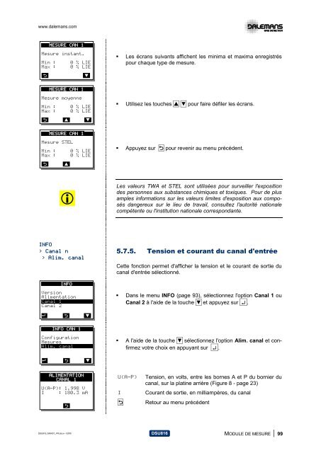 DSU816 - Dalemans Gas Detection