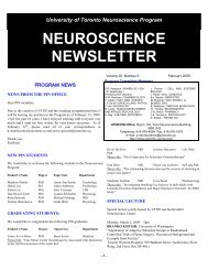 Vol.25 Num(6) - Program in Neuroscience, University of Toronto