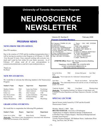 Vol.25 Num(6) - Program in Neuroscience, University of Toronto