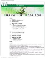 Ruqyah and Healing - According to the Qur'an and the Sunnah