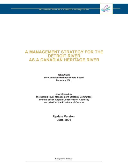 Detroit River Management Strategy - Essex Region Conservation ...