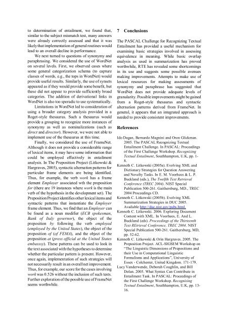 Componential Analysis for Recognizing Textual Entailment