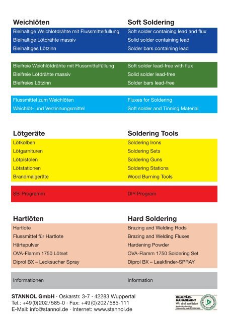 Katalog Retail 2012 - Stannol