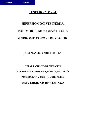 tesis doctoral hiperhomocisteinemia, polimorfismos genéticos y ...