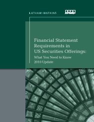 Financial Statement Requirements in US ... - Latham & Watkins