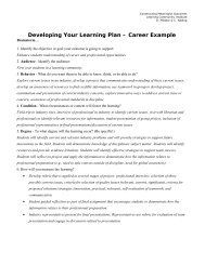 Developing Your Learning Plan Samples (pdf)