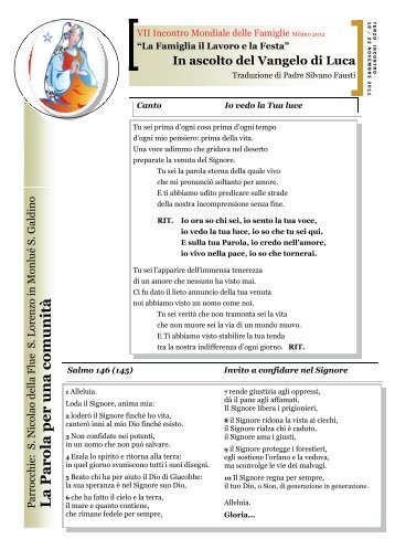 La Parola per una comunitÃ  - Parrocchia di San Nicolao della Flue