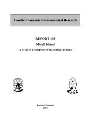 Frontier-Tanzania Environmental Research REPORT 103 Misali Island