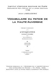 Vocabulaire du patois de la Haute-Auvergne - IEO ParÃ­s - Free