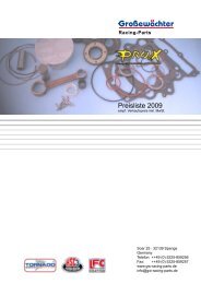 PROX Pricelist 2011 Großewächter Racingparts Tel:0049-5225