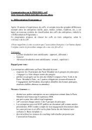 Differentiation Programme - Le Pacte Mondial