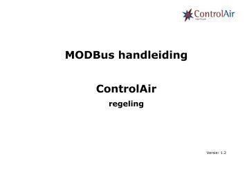 MODBus handleiding ControlAir - Holland Ventilatie Groep