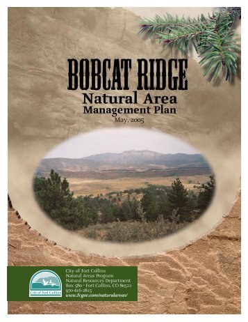 Bobcat Ridge Management Plan - City of Fort Collins, CO