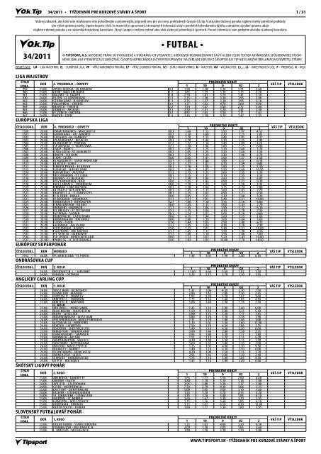 StiahnuÅ¥ PDF - Tipsport SK, as