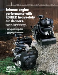 Enhance engine performance with KOHLER heavy-duty air cleaners.