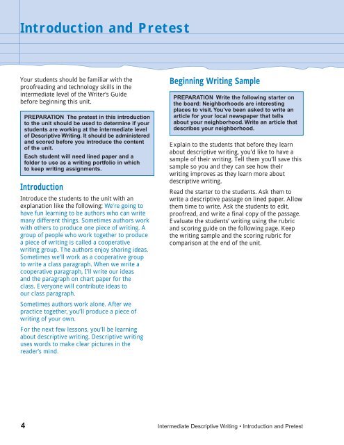 descriptive writing mcgraw hill australia descriptive essay introduction