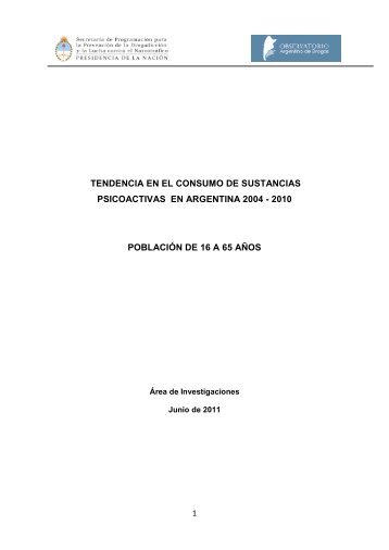 tendencia en el consumo de sustancias psicoactivas en argentina ...