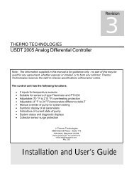 Analog Differential Controller - Thermomax Technologies