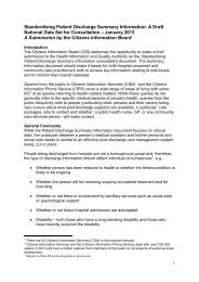 Standardising Patient Discharge Summary Information - Citizens ...