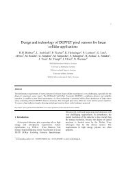 Design and technology of DEPFET pixel sensors for ... - MPG HLL