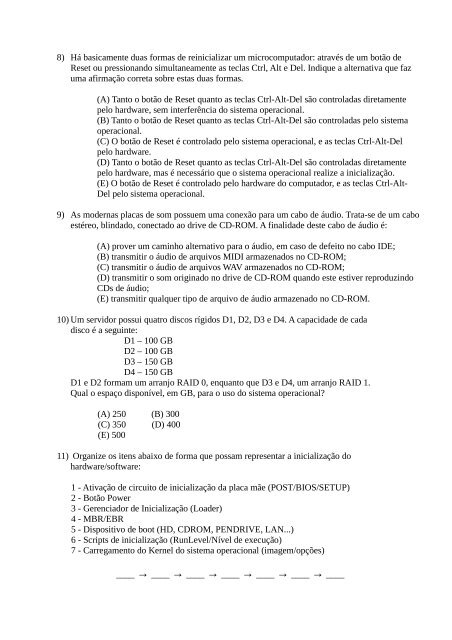 Questionario IV - Gerds - Universidade Tuiuti do Paraná