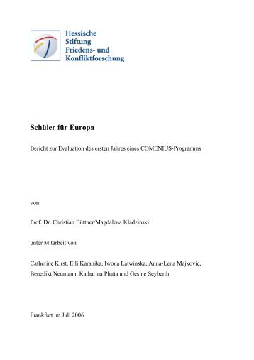 SchÃ¼ler fÃ¼r Europa - Prof. Dr. Christian BÃ¼ttner