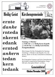 Gemeindebrief 10 / 09 bis 11 / 2009 (als PDF Datei) - Heilig Geist ...