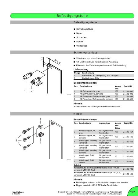 Download PDF-Katalog, Kapitel Frontplatten, Steckbaugruppen ...