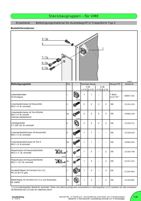 Download PDF-Katalog, Kapitel Frontplatten, Steckbaugruppen ...