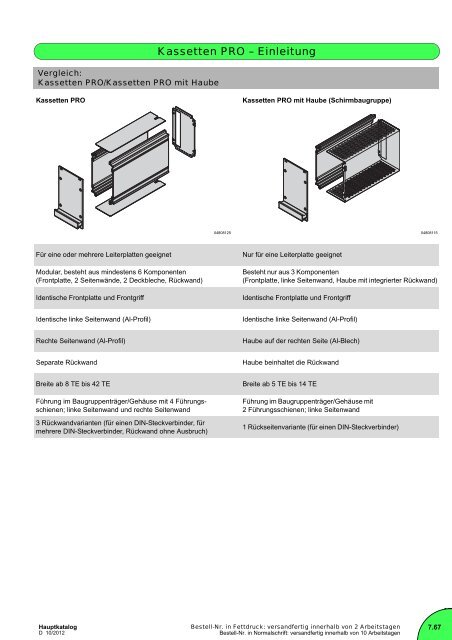 Download PDF-Katalog, Kapitel Frontplatten, Steckbaugruppen ...