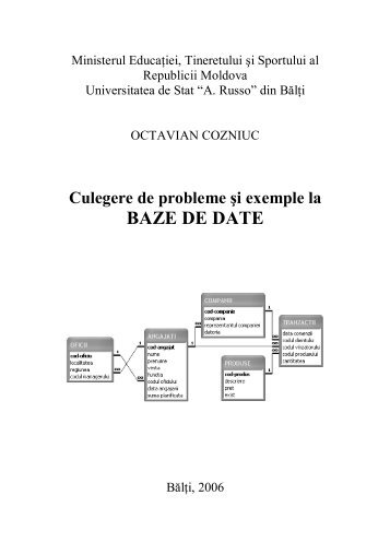 Culegere de probleme Åi exemple la Baze de date