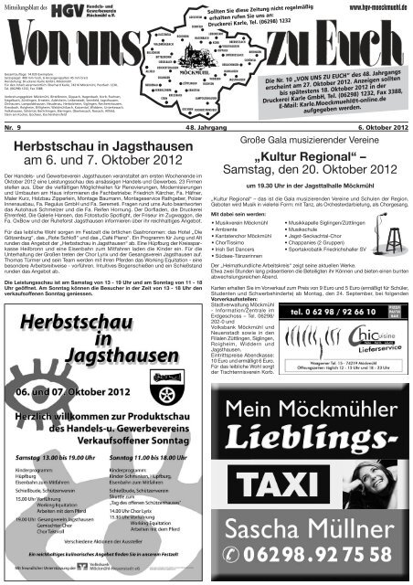 VON UNS ZU EUCH 2012 Ausgabe Nr. - Handels- und ...