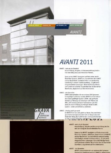 AVANTI 2011 Prospekt