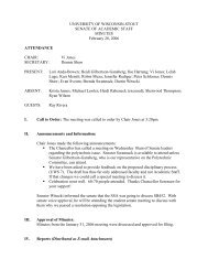 UW-Stout, Senate of Academic Staff, Meeting Minutes - University of ...