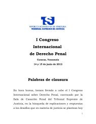 Palabras de clausura del I Congreso Internacional de Derecho Penal