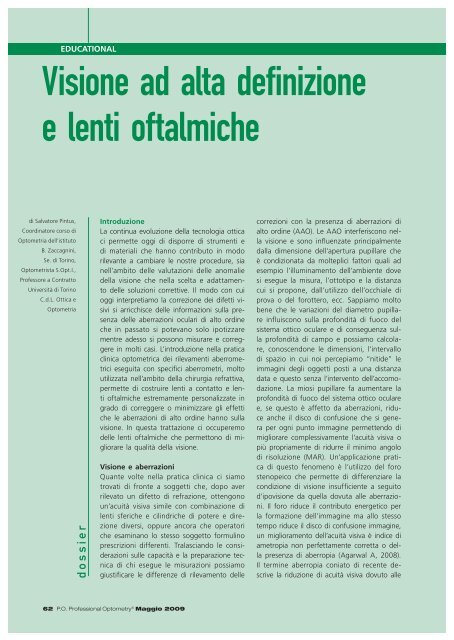 Visione ad alta definizione e lenti oftalmiche - Studio Oculistico dott 