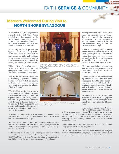 Winter 2013 Issue - De La Salle Institute