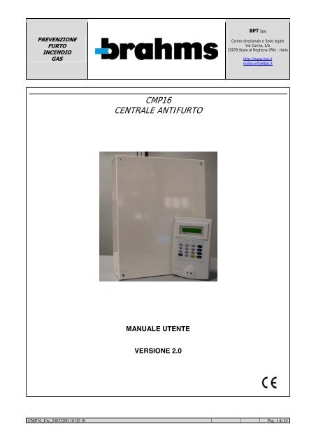 manuale utente cmp16 (b) - Bpt