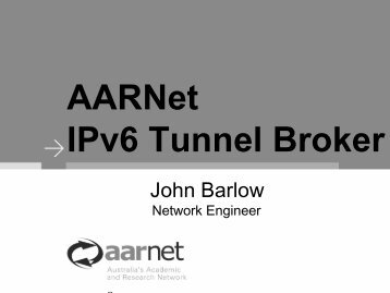 AARNet IPv6 Tunnel Broker - mirror