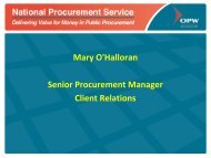 Tendering for Public Sector Contracts - National Procurement Service