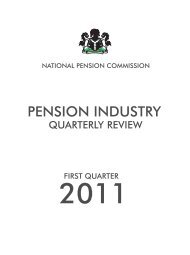 2011 First Quarter Report - National Pension Commission - PenCom