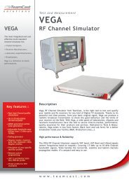 Download leaflet VEGA RF Channel Simulator - Teamcast