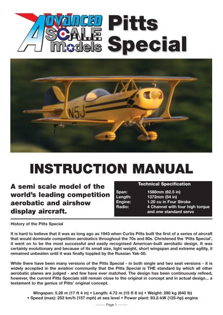 pitts special rc plane kit