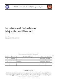Inrushes and Subsidence Major Hazard Standard - MIRMgate